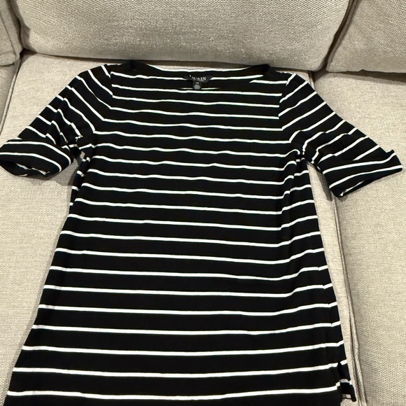 Lauren Ralph Lauren LOT of 4 Striped Solid Tops Black White Yellow Size Large L - Picture 14 of 15